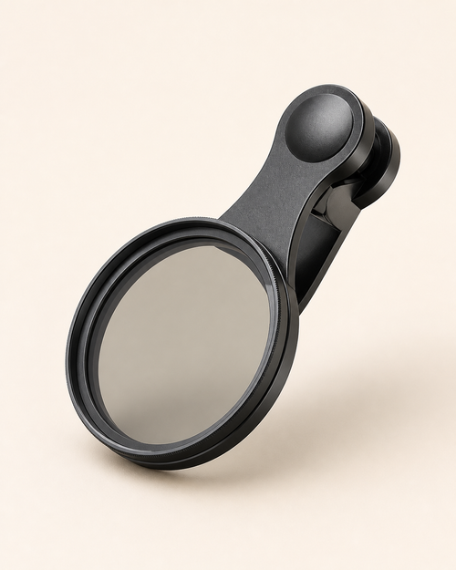 Clip-on 52 mm CPL filter, studio product view